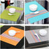 SHACOS Placemats Set of 4 Colorful Woven Vinyl Place Mats for Dining Table Reversible PVC Heat Resistant Table Mats (4, Multicolor)...