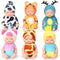 Leitee 6 Pcs 4 Inch Mini Baby Dolls Gift Set, Mini Reborn Baby Dolls Bulk, Realistic Baby Doll with Animal Clothes, Lifelike Cute Small Baby Doll ...