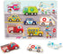 B. toys- Peek & Explore - Vehicles- Wooden Peg Puzzle – Vehicle Puzzle for Toddlers, Kids – 8 Puzzle Pieces – Fire Truck, Airplane, Taxi & More – ...