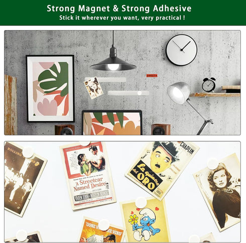 Magnetic Board Frameless Stainless Iron Strips, Magnetic Strips with Adhesive Backing Magnet Board Magnetic Bulletin Bar Board Memo Board with 10 ...