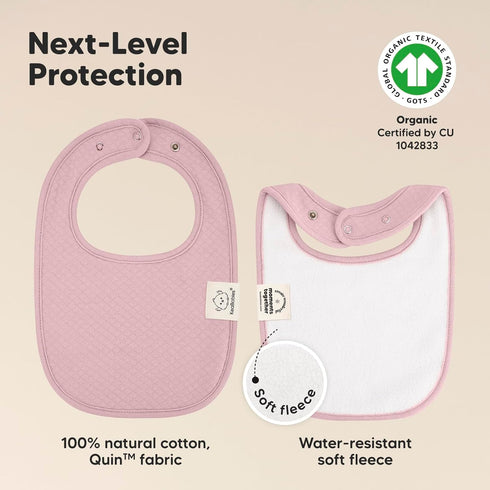 8-Pack Organic Baby Bibs for Baby Girls, Baby Boys - Cotton Cloth Baby Boy Bibs, Baby Girl Bibs for Drooling and Teething, Absorbent Drool Bibs fo...