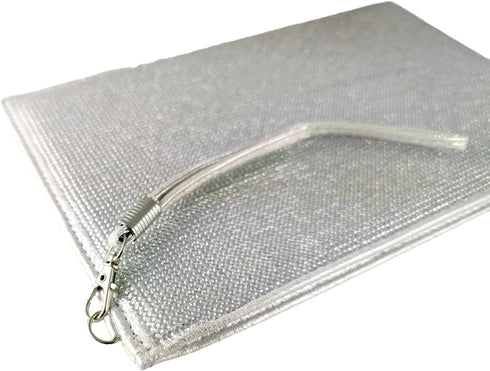 Boutique De FGG Silver Crystal Clutch Purse Envelope Evening Clutch Handbags Women's Wedding Party Messenger Bags...