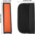 X AUTOHAUX 2pcs Universal Seat Belt Shoulder Pad Car Safety Strap Covers Neck Mat for Comfortable Driving Faux Leather Hole Black Orange...