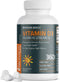 Bronson Vitamin D3 10,000 IU (250 MCG) 1 Year Supply for Healthy Muscle Function and Immune Support, Non-GMO, 360 Tablets...