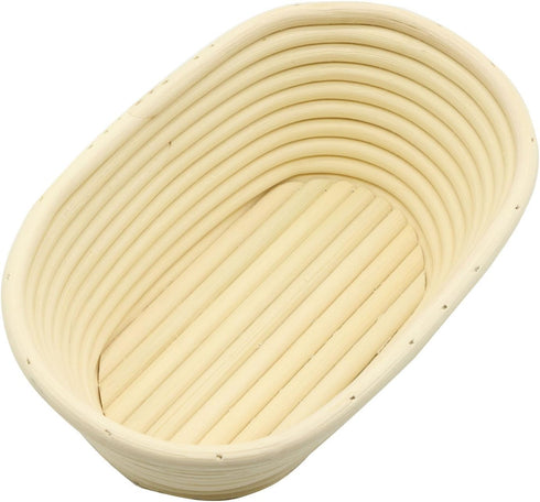 BetterJonny 8 inch Oval Banneton Bread Proofing Basket, Artisan Bread Dough Proofing Rattan Basket +Liner Combo for Professional and Home Bakers...
