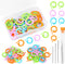 Yizzvb 50 Pcs Crochet Stitch Markers, Knitting Stitch Rings with Plastic Box, Crochet Ring Crochet Locking Sewing Accessories and Large-Eye Blunt ...