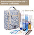 Narwey Hanging Toiletry Bag Women Travel Makeup Bag Organizer Toiletries Bag for Travel Size Essentials Accessories Cosmetics (Medium, Blue Leaf-1...
