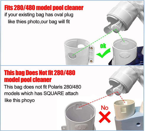 Flowerbeauty 280 480 Pool Cleaner Bags Fit K13/k14/K16/TR28P/280/280 Tank Trax/480 Pool Cleaner, All Purpose Bags (280 480 Bags-3 Pack)...