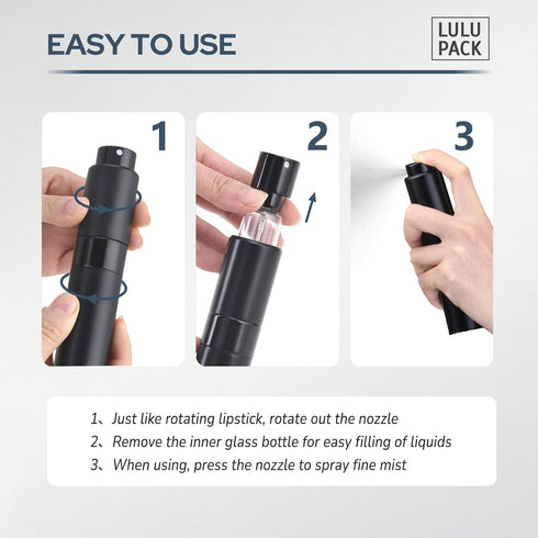 1oz Perfume Atomizer, 30ML Empty Cologne Spray Bottle, Travel Perfume Sprayer Dispenser (1PCS, Black)...
