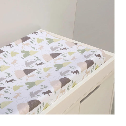 Trend Lab Mountain Baby Changing Pad Cover 100% Cotton Cover for Baby Nursery, Fits A 16 in x 32 in Standard Changing Pad...