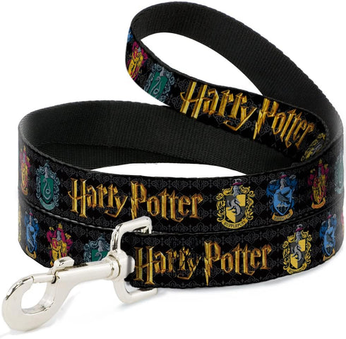 Dog Leash Harry Potter Hufflepuff Ravenclaw Gryffindor Slytherin Black 4 Feet Long 1.5 Inch Wide...