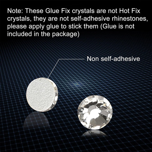 2880pcs Glue Fix Crystal Flatback Rhinestones Glass Diamantes Gems for Nail Art Crafts Decorations Clothes Shoes 2.4mm (ss8, Crystal)...