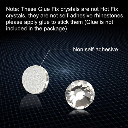1440pcs Glue Fix Crystal Flatback Rhinestones Glass Diamantes Gems for Nail Art Crafts Decorations Clothes Shoes 4.0mm (ss16, Crystal)...