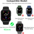 12 Pcs Jomitvp Hard PC Case Compatible for Apple Watch Series SE (2022) 6/5/4/SE 40mm with Tempered Glass Screen Protector, All Around Protector B...