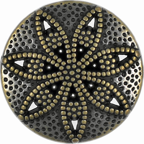 Bezelry 12 Pieces Marquise Petals Metal Shank Buttons 20mm (3/4 inch) (Antique Brass)...
