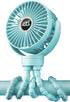 Baby Stroller Fan, Mini Portable Fan Battery Operated, LED Display with 3 Speeds, Small Clip on Fan Desk Fans USB Rechargeable, Personal Handheld ...