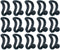 50 Pcs Mini Cascading Hanger Connection Hook for Clothes Velvet Hanger(Black)...