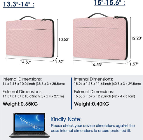 Laptop Sleeve 14 inch Laptop Case Waterproof Handle Laptop Bag Protective Business Computer Carrying Bag Compatible with 13.3-14 Inch Laptop/Chrom...