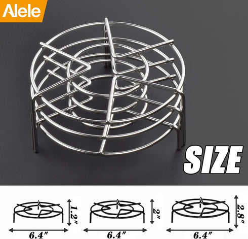 Steam Rack Trivet Stainless Steel Steaming Rack Electric Pressure Cooker steam Rack Stand Diameter 6" 3Pack...
