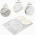 White Marble Dish Drying Mat Kitchen Counter Gold Absorbent Microfiber Drying Rack Pads 16x18 inch for Countertop Dishes Large Drain Mats and Prot...