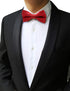 JEMYGINS Solid Color Bow Tie and Pocket Square With Cufflinks Sets for Men...