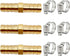 3pcs 3/8"(10mm) Hose Repair Kit Hose Connector Barb Splicer Mender Hose Brass Barb Fitting Watertight Straight Hose Barb Connector with 6pcs Stain...