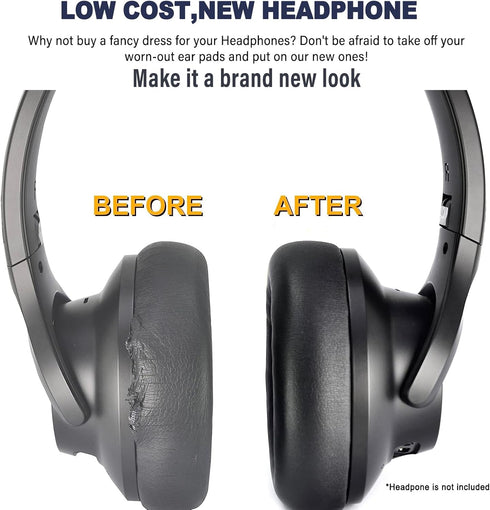 Life Q10 Ear Pads Replacement Ear Cushion Foam Soft Earpads Compatible with Anker Soundcore Life Q10 / Q10 BT Headphones Ear Cushion (Black/Red).....