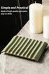Soap Holder Soap Dish, Ceramic Soap Saver Bar Soap Tray Non-Slip Bathroom Accessories for Soap, Sponges, Scrubber, Razor, Green...