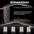 Shift Knob, 3.78" Aluminum Weighted Car Gear Stick Shifter Manual knobs Fit Universal Manual Transmission Vehicle with 4 Threaded Adapters M8 M10 ...