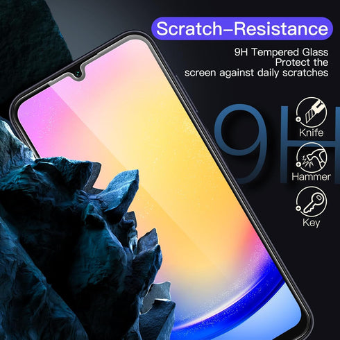 JETech Screen Protector for Samsung Galaxy A25 5G 6.5 Inch, 9H Tempered Glass Film, Anti-Scratch, HD Clear, 3-Pack......