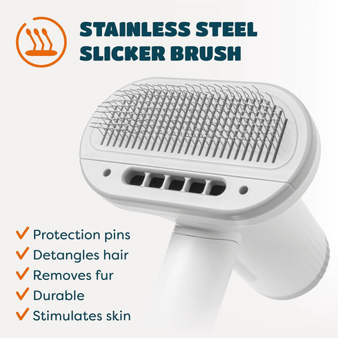 Pet Hair Dryer | 2-in-1 Pet Dryer with Slicker Brush | Dog Hair Dryer | Cat Dryer | Dog Blow Dryer | Pet Grooming Dryer | For Small and Medium-Siz...