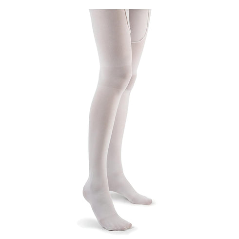 FUTURO Anti-Embolism Thigh Length Stockings, Large Regular, White. Moderate (18 mm/Hg)...