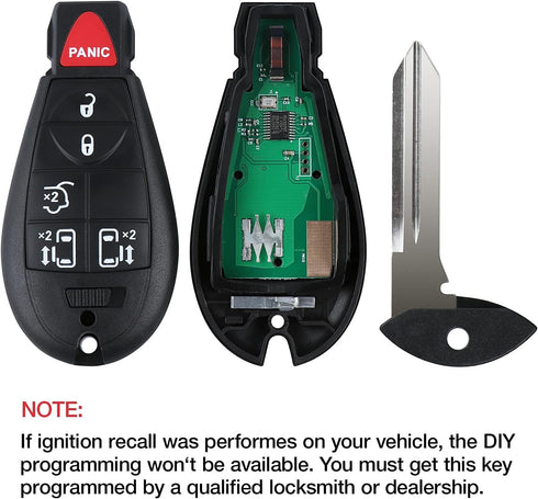 5+1 Buttons Car Keyless Entry Remote Control Key Fit for Dodge Grand Caravan 2008-2014?Chrysler Town and Country 2008-2015?M3N5WY783X? Pack of 2...