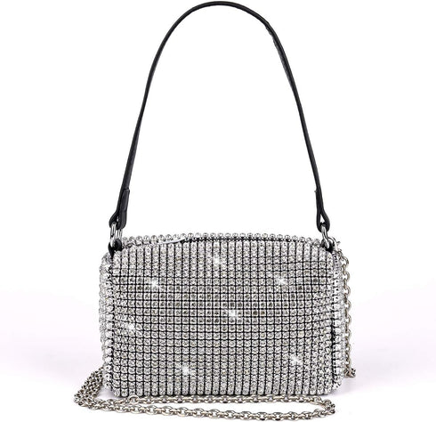 Bling Bling Crystals Evening Clutch Bag for Women Girls Sparkling Crossbody Bag Wedding Prom Party Club Purses Handbags...