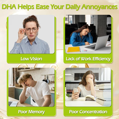DHA & Omega Softgels for Adults, with Phosphatidylserine, Walnut Oil & Omega-3, Supports Healthy Brain Function, Vision and Memory, Gluten Free, N...