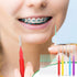 Zopeal 250 Pcs Interdental Brush for Braces Disposable Braces Flossers Dental Picks Floss Toothpick Dental Teeth Flossing Head Oral Hygiene Flosse...