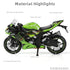 1/12 Kawasak Ninja Motorcycle Model Toy Mini Alloy Metal Diecast Motorcycle Model Green Motorcycle Model Toy Sport Motorcycle Racing Model Collect...