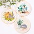 XM-GENYUE 3 Sets Cat Embroidery Starters Kit with Pattern for Beginners, Full Range of Stamped Cross Stitch Kit Set with Embroidery Hoop Cloth Thr...