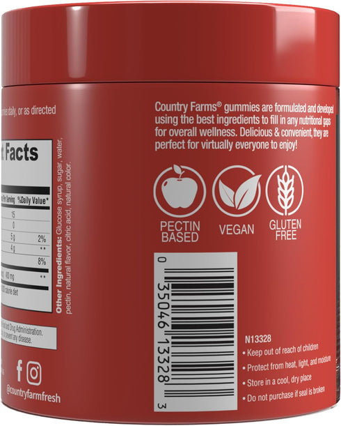 COUNTRY FARMS Tart Cherry Gummies, Dialy Metabolic Support, Supports Joint Health, Packed with Potent Antioxidants, Cherry Flavor, 60 Gummies...