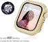 FULLIFE Compatible with Apple Watch Bands for Women 38mm 40mm 41mm 42mm 44mm 45mm with Screen Protector, Jewelry Bracelet Metal Strap with Bling C...