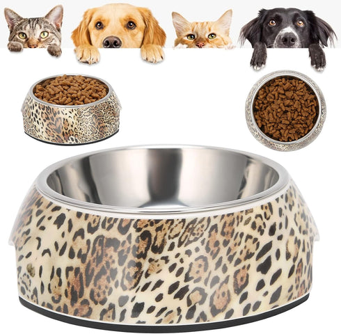 Pet Feeding Bowl, 14cm/5.5in Stainless Steel Dog Bowls Double Wall Dog Food and Water Bowl with Rubber Base for Small Medium Sized Dogs or Cats(S)...
