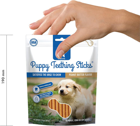 N-Bone Puppy Teething Sticks Peanut Butter Flavor, 3.74-oz Bag...