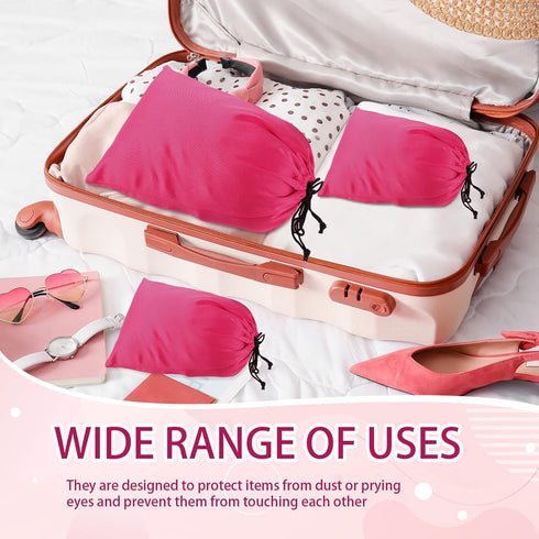 Hillban 20 Pcs Adult Game Toy Storage Bags Microfiber Drawstring Bags Adjustable Toys Organizer Foldable Ditty Bag Pouch Case for Game Toy Cosmeti...