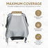 MOZAH Baby Car Seat Cover - Belgian Grey - 100% Organic Muslin - Soft, Breathable and Lightweight, Baby Infant Car Seat Essentials...