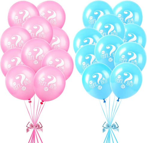 Lecpeting 20 Pcs Gender Reveal Balloons Boy or Girl Letter Balloon 12 Inches Latex Party Balloon for Baby Shower Themed Party Decorations...