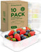 PrepNaturals 10 Pack Meal Prep Containers - 10 Pack of 25 Oz 100% BPA-free Plastic Food Storage Containers with Lids - Reusable Plastic Containers...
