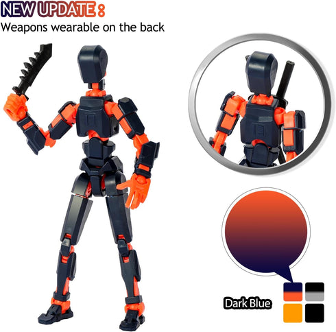?Assembled? T13 Action Figure, Samurai Style Titan 13 action figure Set with Bracket and 6 Weapons Dummy 13 action figure Nova 13 Lucky Multi-Join...