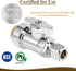 1/2" x 3/8" OD Compression Straight Stop Valve for PEX, Copper, CPVC Pipe and Water Line, Push to Connect Brass Plumbing Fitting, Quarter-Turn Shu...