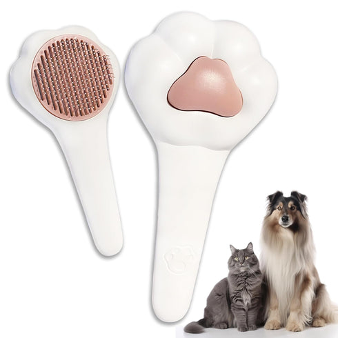 Pet hair brush, Cat grooming brush Dog hair brush pet grooming self cleaning slicker brush for dogs cats puppy rabbit, Cat brush grooming gently r...