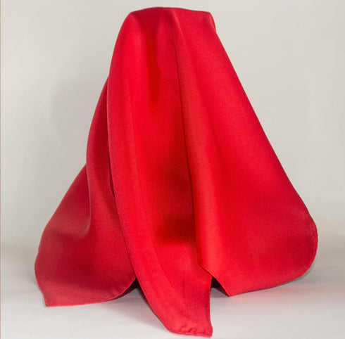 Fine Red 100% Silk Pocket Square for Men Full-Sized 17"x17"...